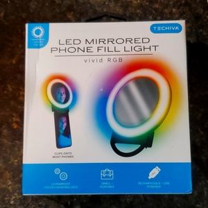 Led mirrored phone fill light